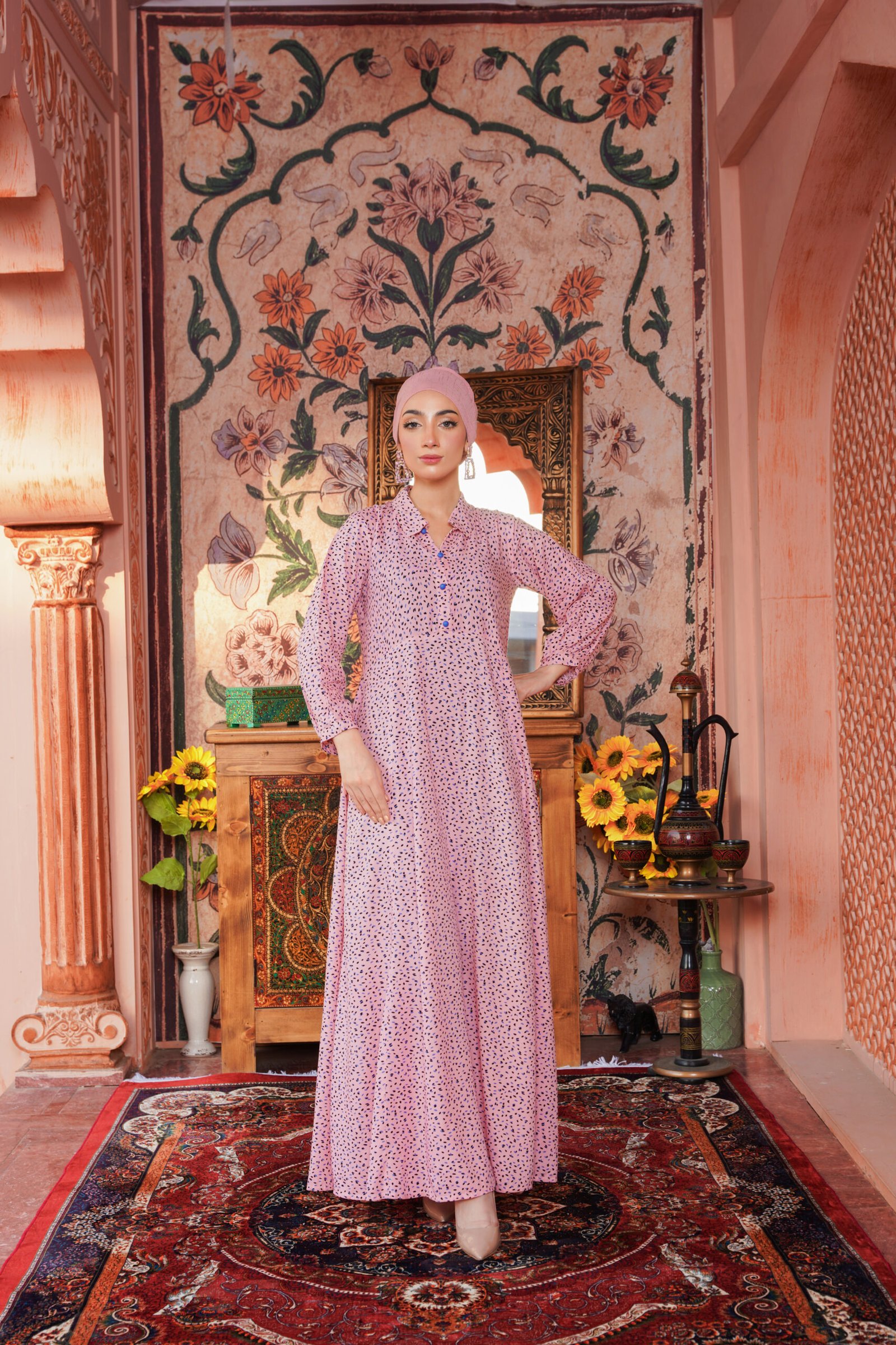 Pink Polka Paradise Maxi Dress