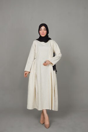 White Snowflake Serenade Maxi Dress