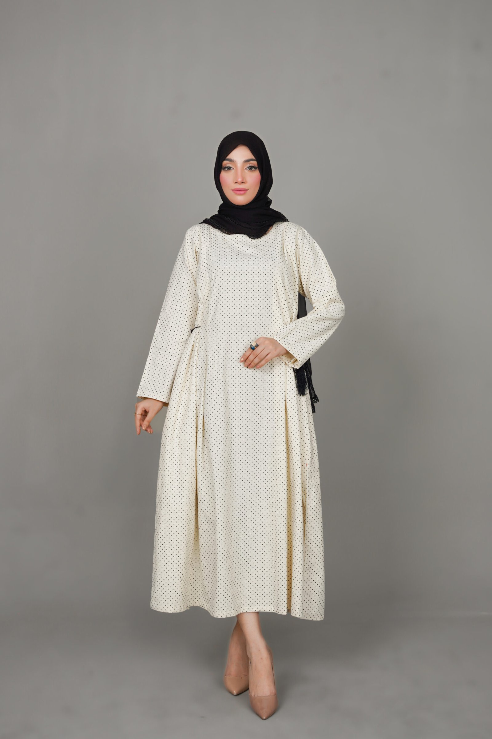 White Snowflake Serenade Maxi Dress