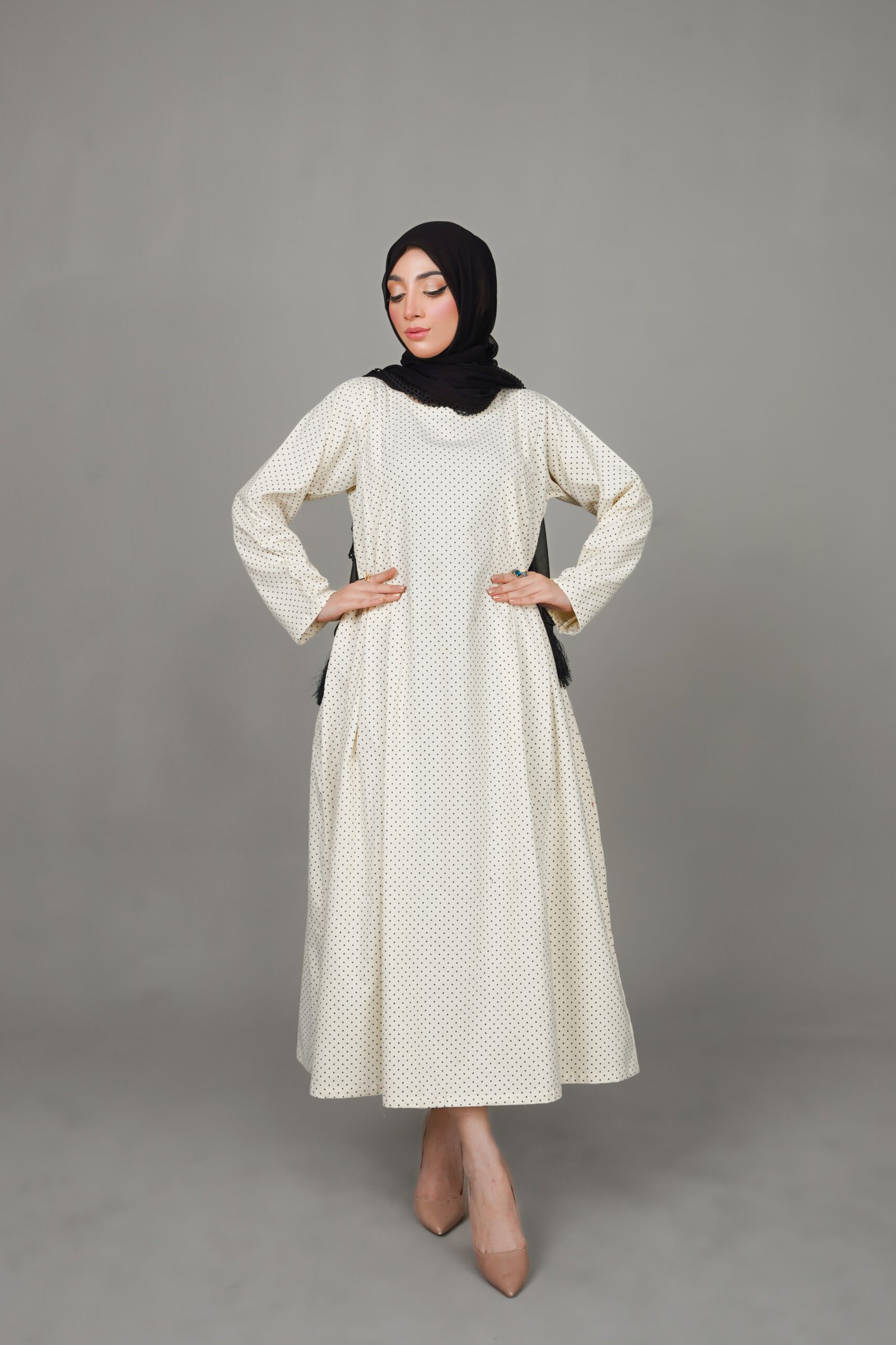 White Snowflake Serenade Maxi Dress - Image 3