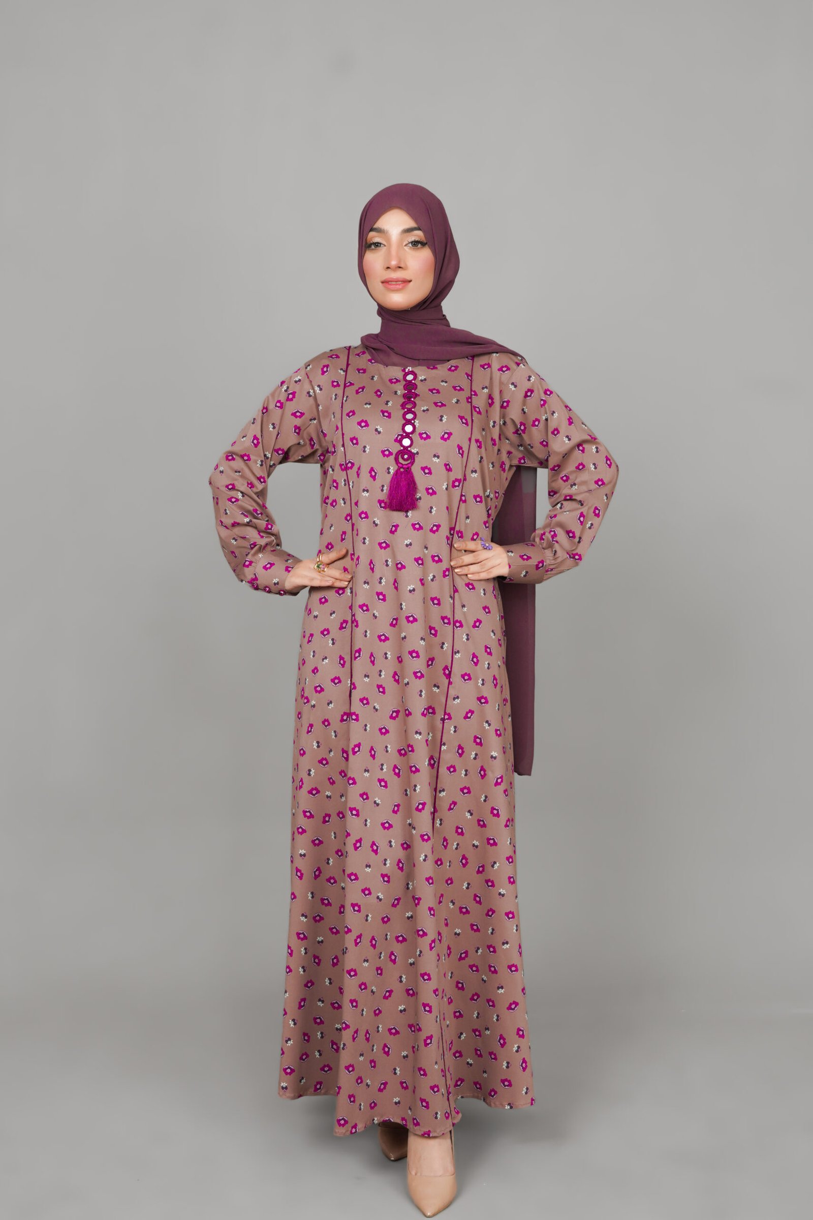 Brown Bronze Orchid Maxi Dress - Image 5