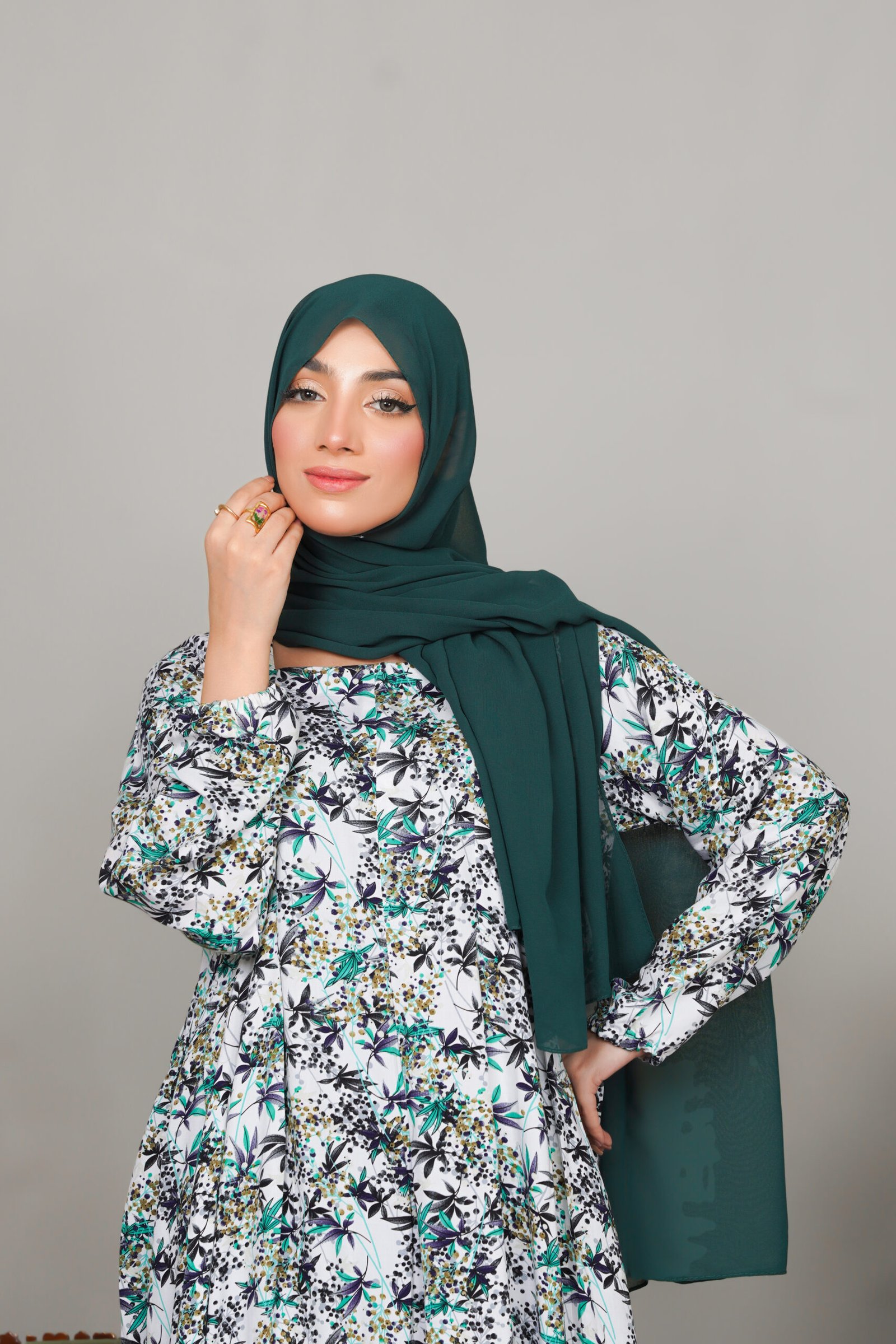 Green Forest Bloom Maxi Dress - Image 5