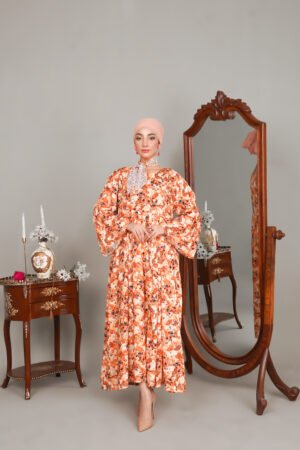 Orange Sunset Mirage Maxi Dress