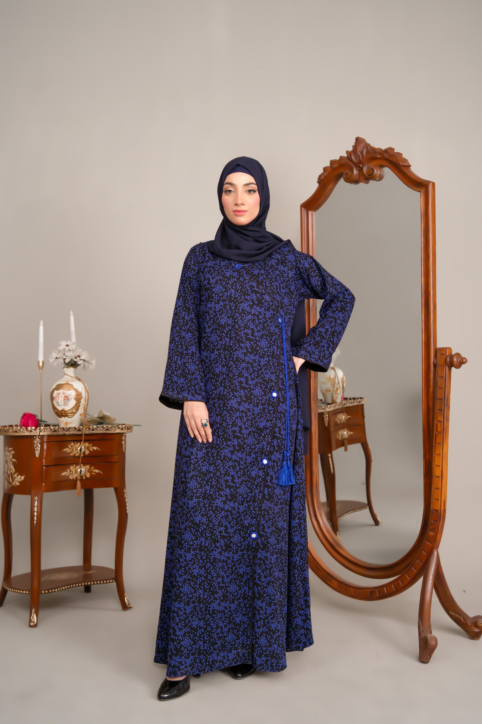 Blue Dynasty Maxi Dress - Image 4