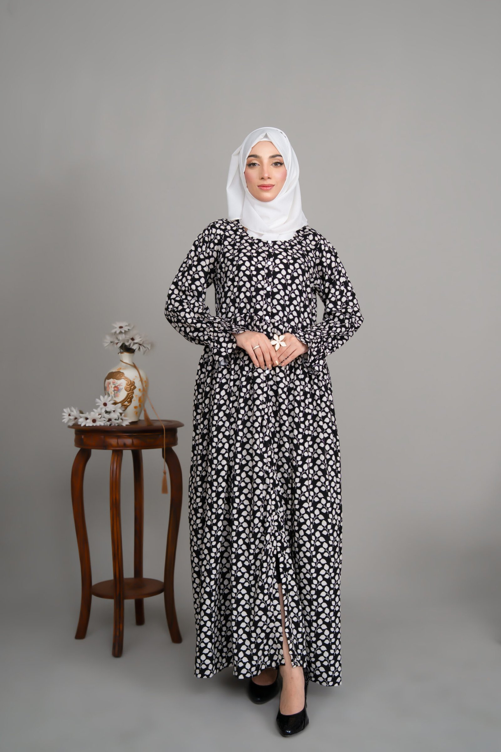 Black Midnight Pearl Maxi Dress