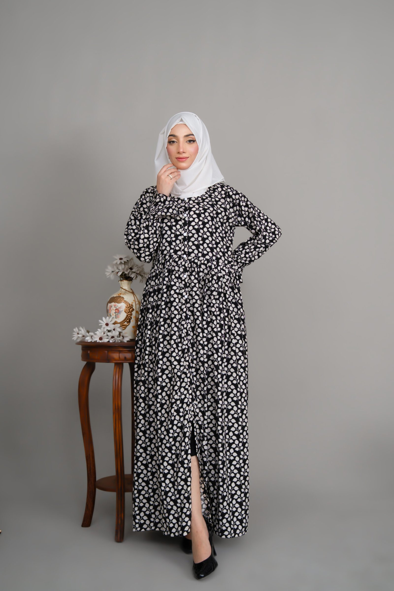 Black Midnight Pearl Maxi Dress - Image 4