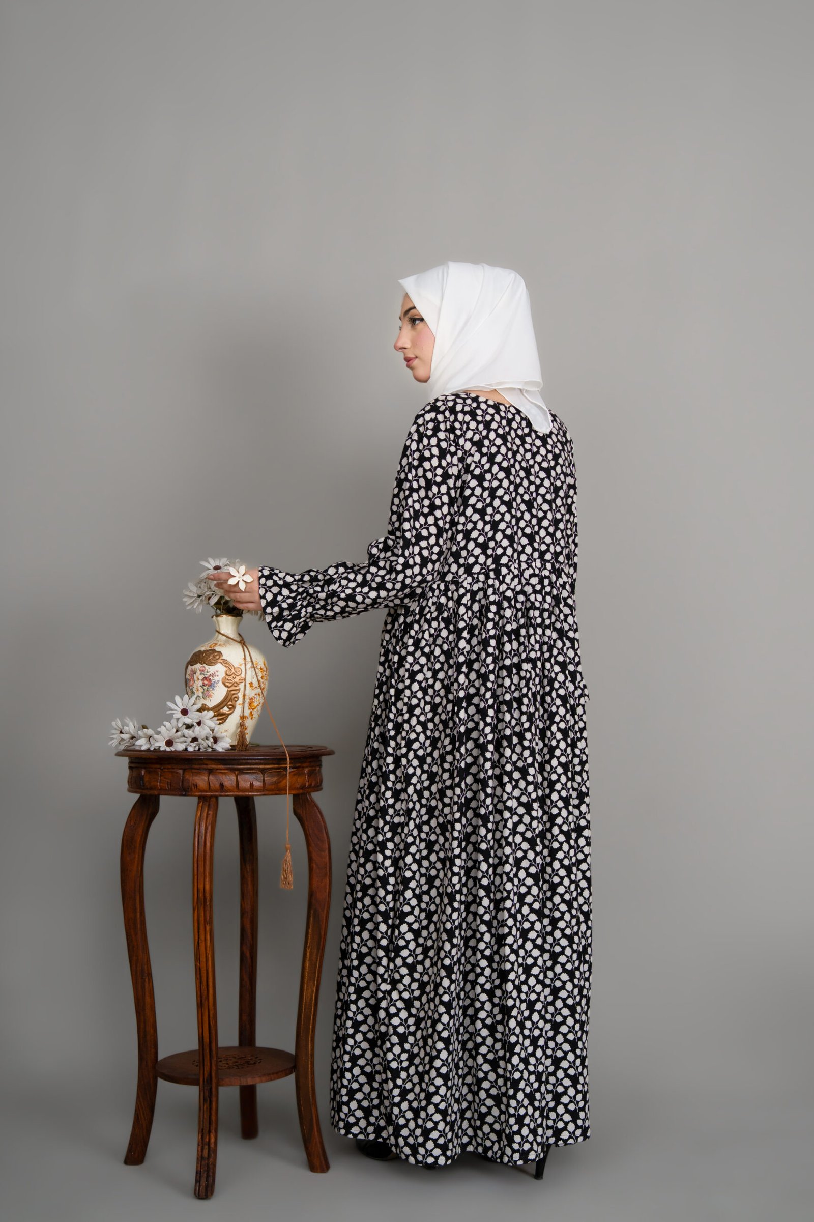 Black Midnight Pearl Maxi Dress - Image 2