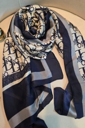 Black & Silver Printed Scarf